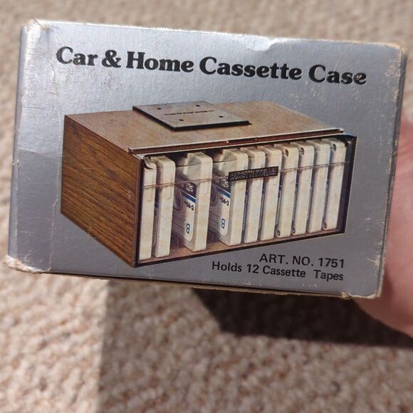 Vintage Car & Home Cassette Case Organizer Mount Labels Holds 12 - Picture 3 of 6